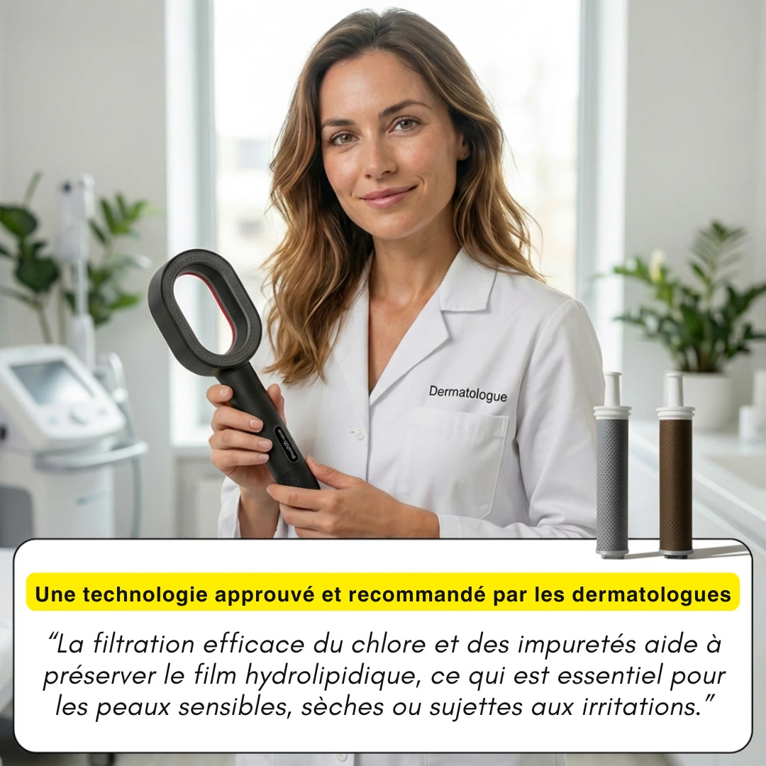PureDouche® : Stoppez les dégâts invisibles causés par votre eau. Ce pommeau révolutionnaire filtre ce que votre peau n’a jamais supporté.