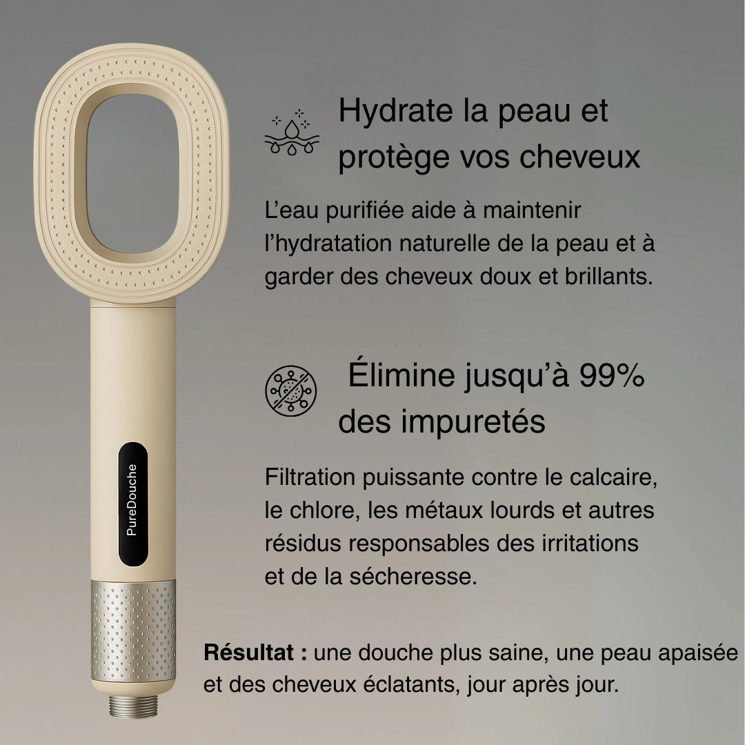 Filtra® : Il filtre jusqu’à 99% du calcaire, chlore et impuretés, pour une peau apaisée et des cheveux éclatants